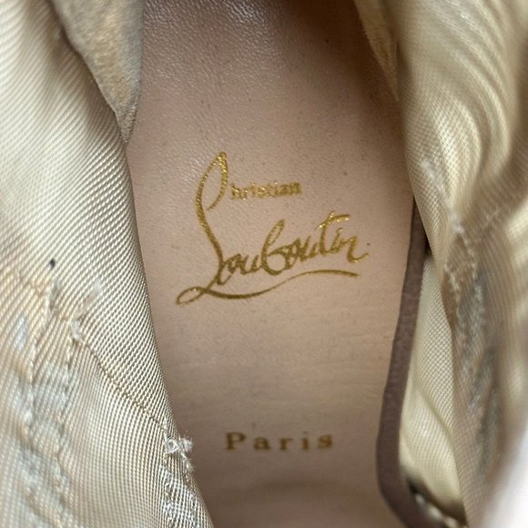 Christian Louboutin Pink and Cream Ankle Booties with Stiletto Heel - Picture 12 of 16